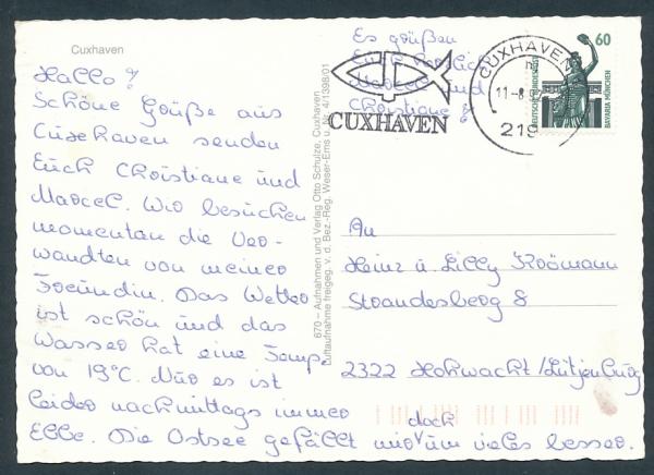 Hafen, Wasserturm u.a. Nordseeheilbad Cuxhaven